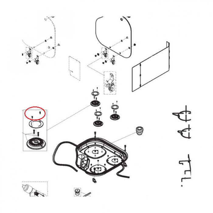 Dometic Dometic CE04-DF Schroeven Branderdeksel 6st.