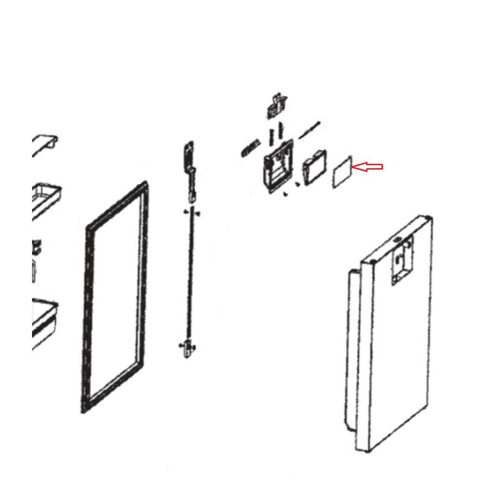Dometic Dometic CRX80 Handvat Afdekplaat RVS