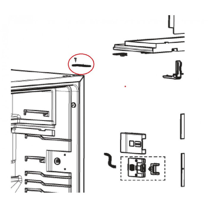 Dometic Dometic RM6270 Scharnier Boven Rechts