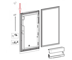 Dometic Dometic afdeklijst deur zwart 2413338027