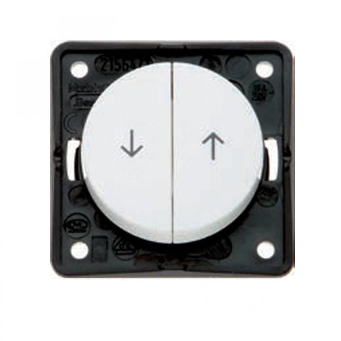 Berker Berker Jalouzie Drukcontact Flow/Pure Inbouw Wit Hoogglans