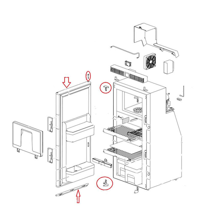 Thetford Thetford Handgreep Laag met Deurbevestiging T1090