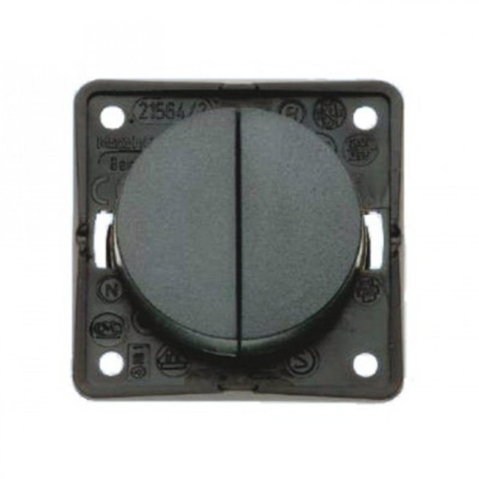 Berker 5 stuks Berker Serieschakelaar Flow/Pure Inbouw Antraciet Mat