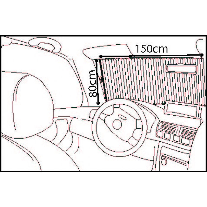 FjordOutdoor Zonnescherm Binnenzijde 80x150