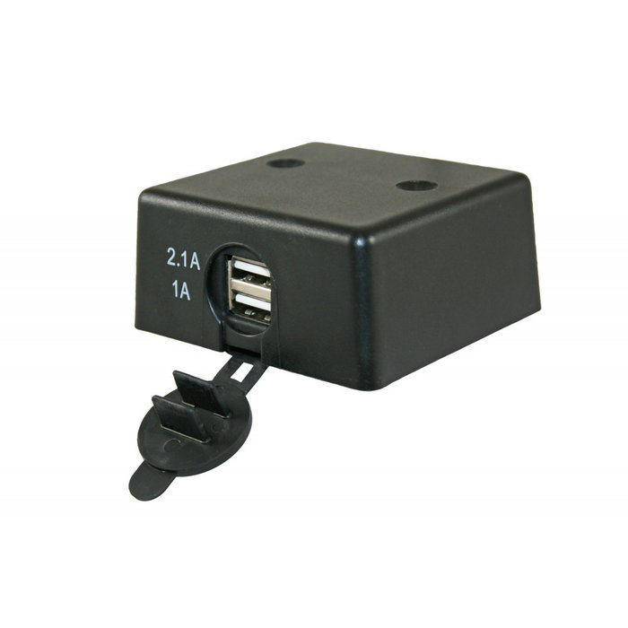 Fjord Outdoor Dubbele USB stekkerdoos 2.1A /1.0A opbouw