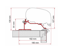 Fiamma Fiamma Caravan Roof Adapter 600 F65/F80