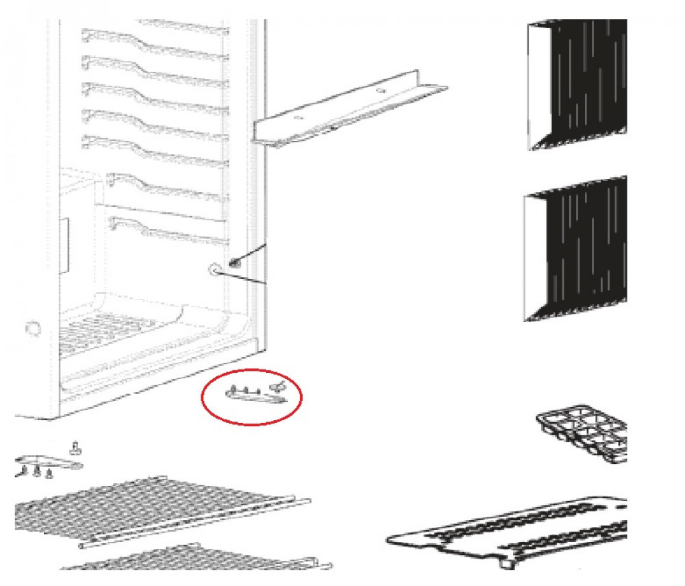 Dometic Dometic RGE4000 Scharnier Onderaan Rechts Chroom