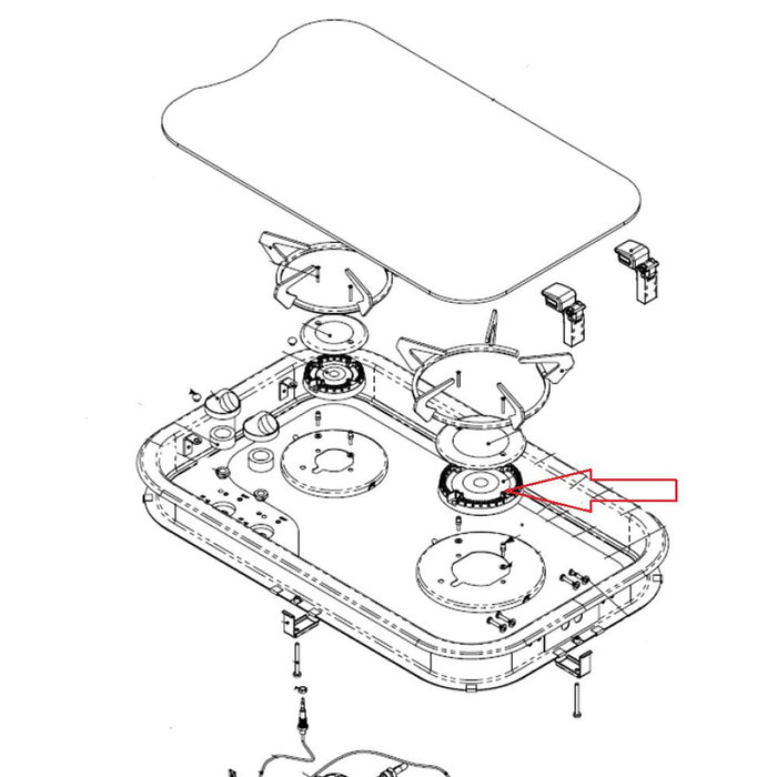 Thetford Thetford Hob 165 Vlamverdeler