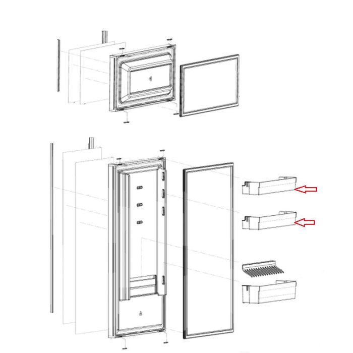 Dometic Dometic RM10.5 Deurbakje midden/ boven
