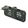 Power Line Voltmeter + 2x USB Lader Inbouw Zwart
