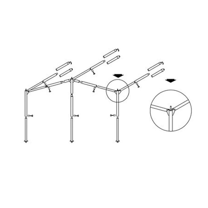 Campking Campking Luifelframe Ameland 25/22mm Premium