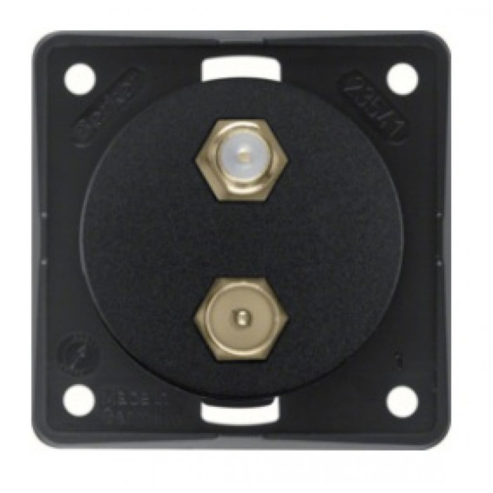 Berker Berker Contactdoos TV + SAT Inbouw Zwart Mat