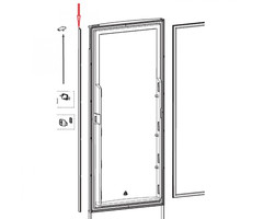 Dometic Dometic Afdeklijst deur zwart/grijs RML8551