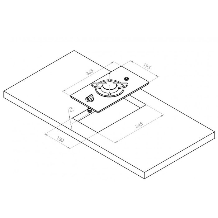 Navy Load Navy Load Kookplaat 1-Pits 365x195