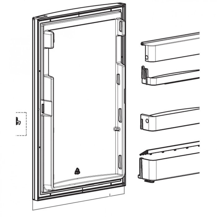 Dometic Dometic Koelkastdeur lichtgrijs RMS8550 2890264001