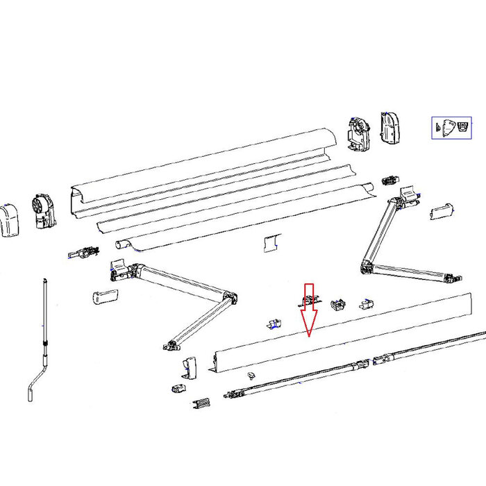 Thule Thule Lead Rail 4200/4900 3.50 Wit