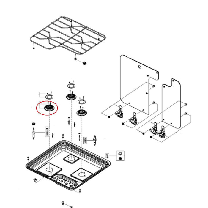Dometic Dometic CE09-DF Hymer Branderkop Schroeven