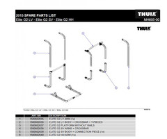 Thule Thule elite G2 LV body/crossbar/t-pieces