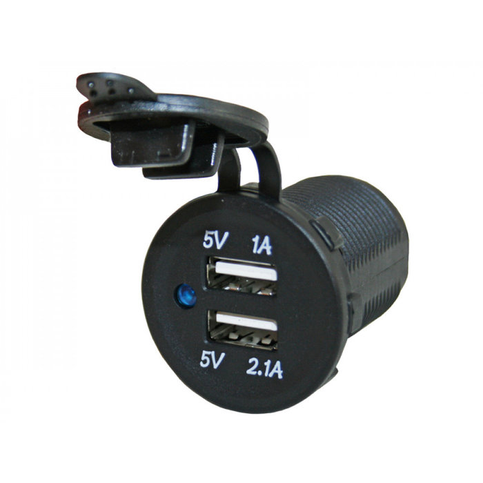 FjordOutdoor Power Line Contactdoos USB Lader 1x1A + 1x2.1A