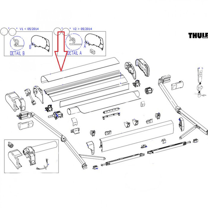 Thule Thule Cover Housing 9200 4.00 Wit >05/2014