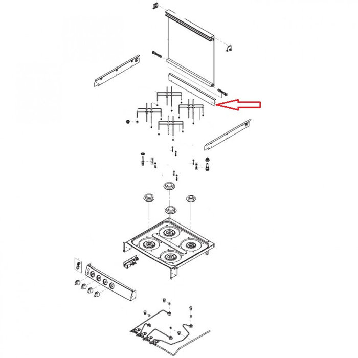 Dometic Dometic CU403 Profiellijst, Boven, Achter, Inox