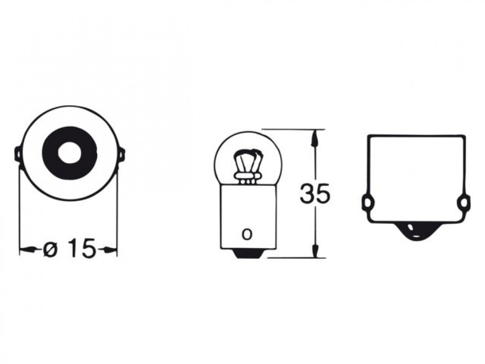Fjord Outdoor Gloeilamp BA15S 12V/10W 2st.