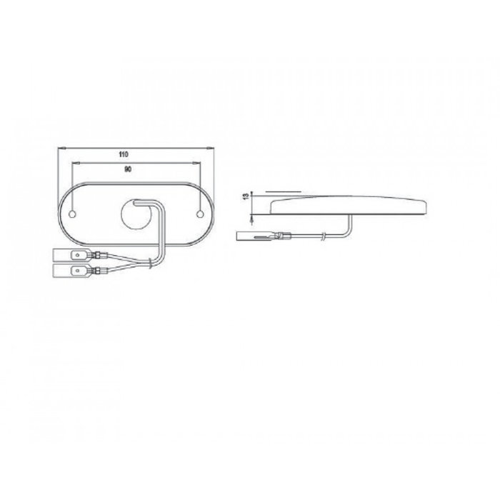 Jokon Jokon Zijmarkering LED SMLR2002 Rechthoekig Opbouw Oranje