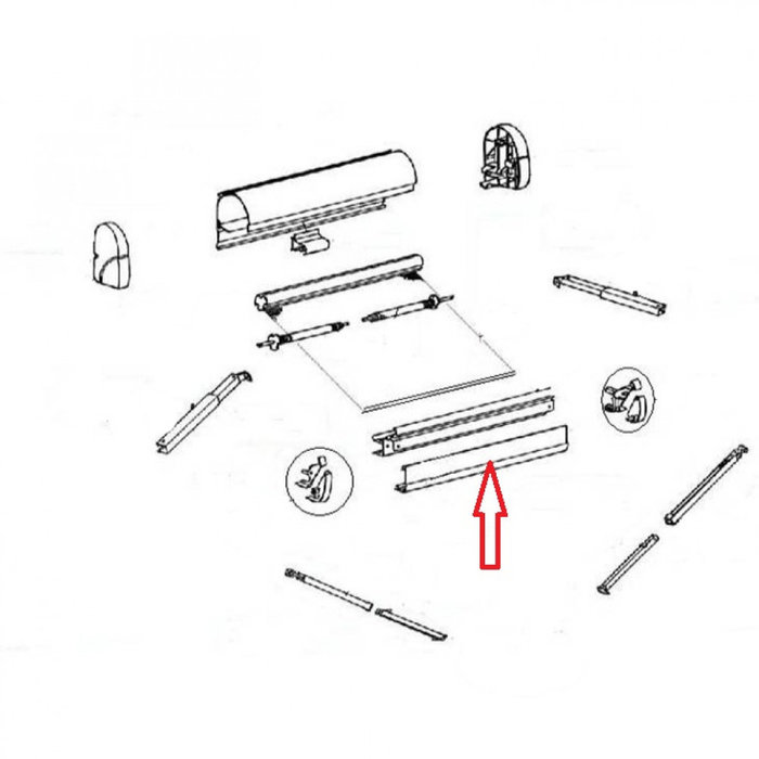 Thule Thule Cover Lead Rail 2000 2.60