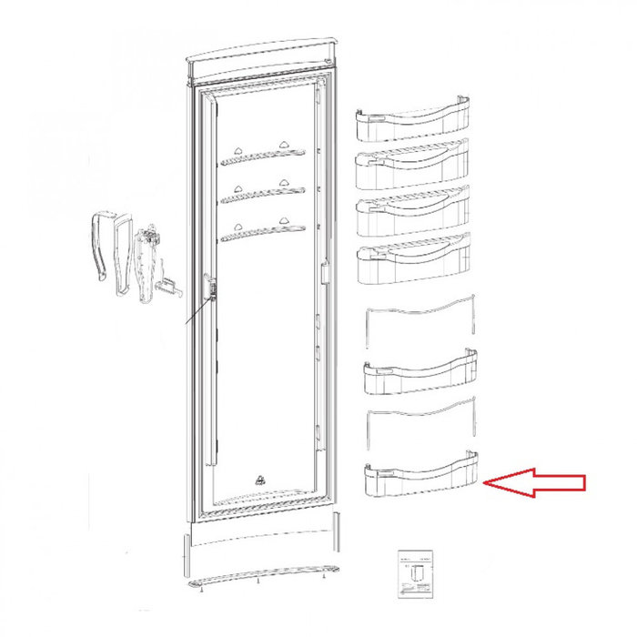Dometic Dometic RML8330 Deurvak Blauw Fendt 341mm