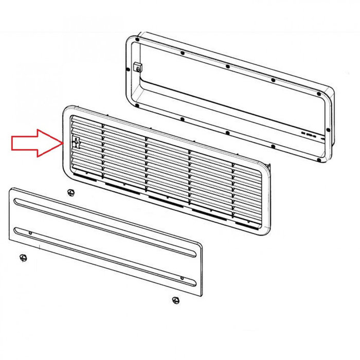 Dometic Dometic Bovenrooster LS 100 RAL 7021 2413952397