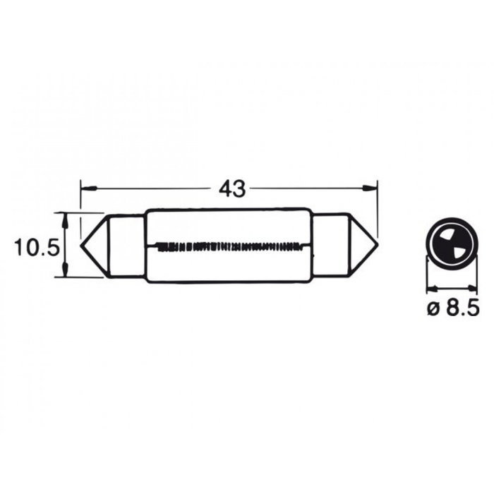 Fjord Outdoor 10 stuks Buislamp 12V/10W