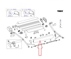 Thule Thule Lead Rail 9200 4.50 Geanodiseerd