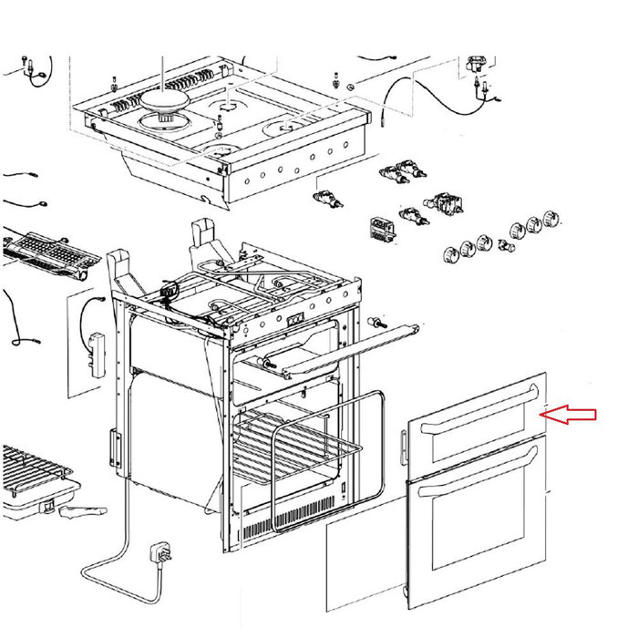 Thetford Thetford Aspire 2 Fornuis Grill deur