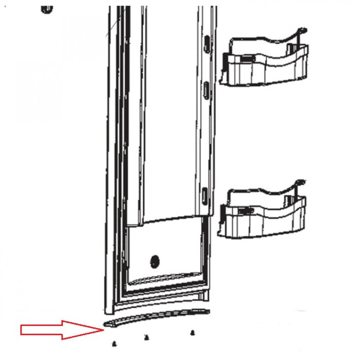 Dometic Dometic RML8230 Afdeklijst Deur Zwart/Grijs