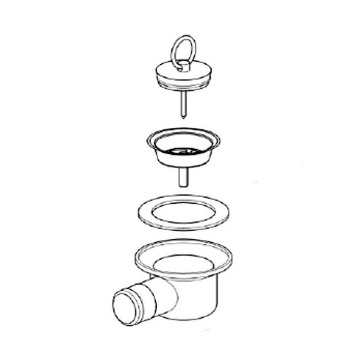 Thetford Thetford Hob Afvoerplug Haakse aansluiting 25mm