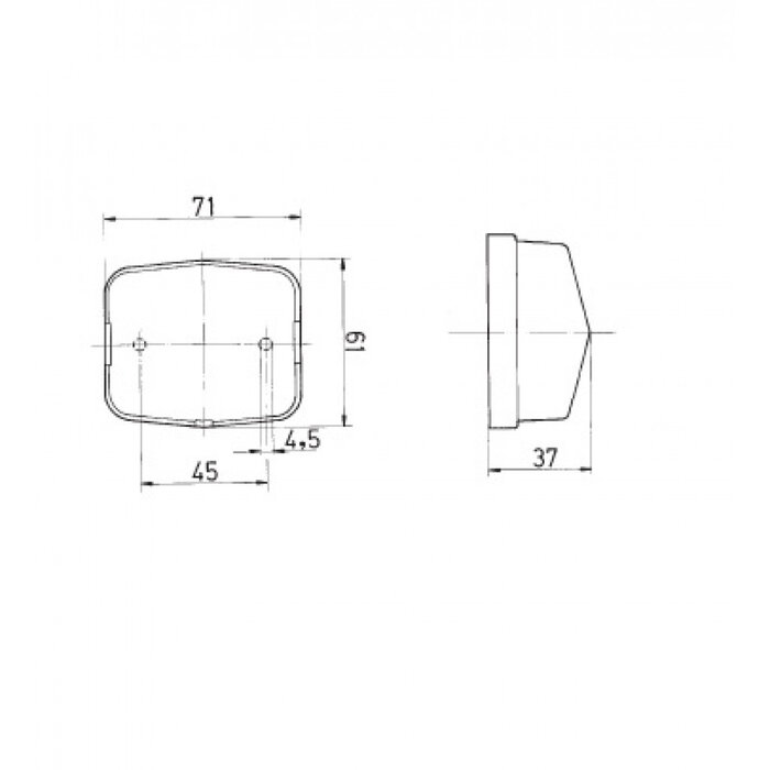 Jokon Jokon Markering SPL115 Rechthoekig Opbouw Rood/Wit