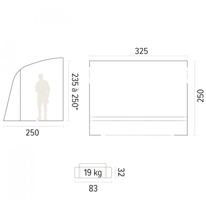 Trigano Trigano Opblaasbare Voortent Lagoon