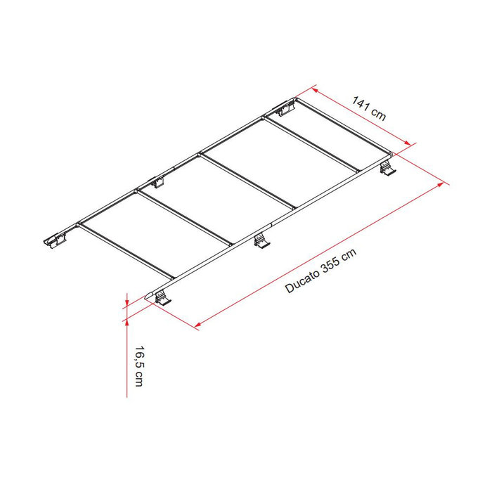 Fiamma Fiamma Roof Rail Ducato Deep Black 05808A01A