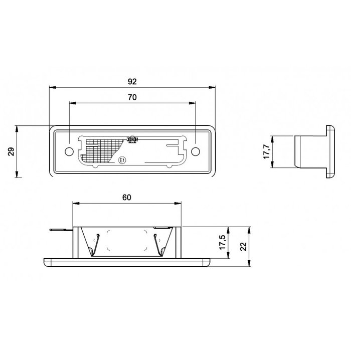 Jokon Jokon Kentekenverlichting K570 Inbouw Links 12/24V