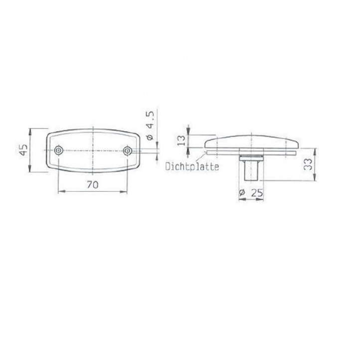 Jokon Jokon Zijmarkering SMLR1006 Rechthoekig Inbouw Oranje
