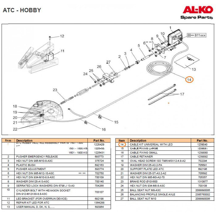 AL-KO AL-KO ATC Paneel en Kabel LED