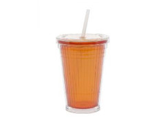 Gimex Drinkbeker met Rietje Oranje