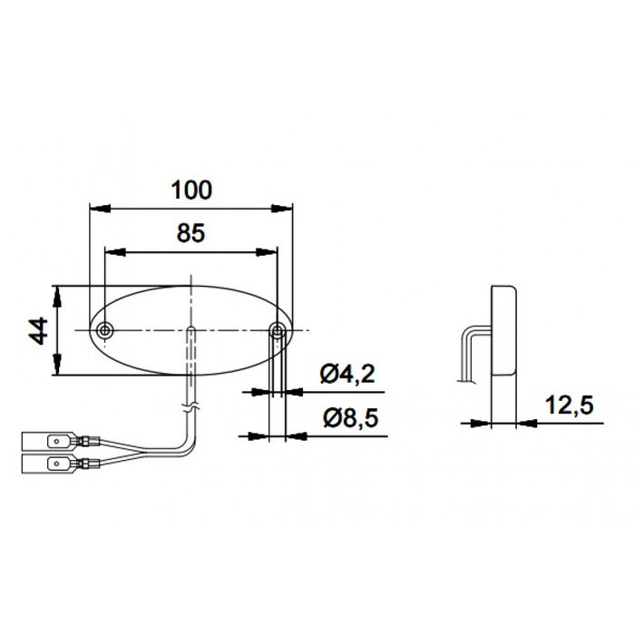 Jokon Jokon Markering LED S2012 Ovaal Opbouw Rood