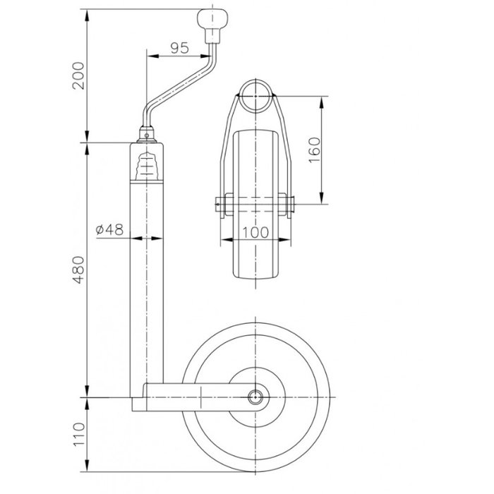 Winterhoff Winterhoff Neuswiel Kunststof Velg 215x70mm 48mm