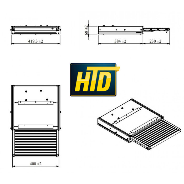 HTD HTD Uitschuifbare Opstap 400 LED