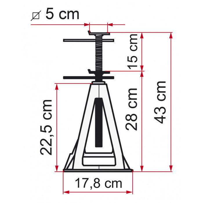 Fiamma Fiamma Assteunen Aluminium 4st.
