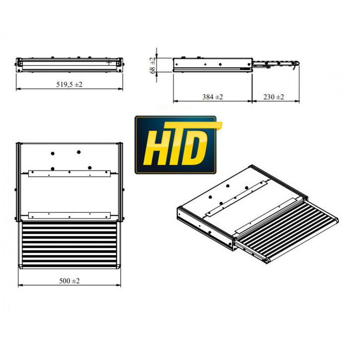 HTD HTD Uitschuifbare Opstap 500 LED