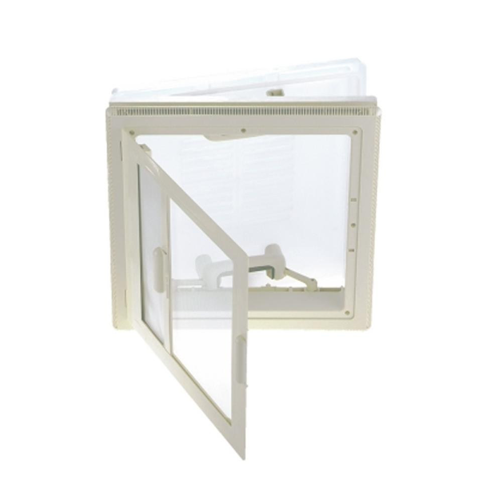 MPK MPK Dakluik 40x40cm Wit Kader+Vliegenhor