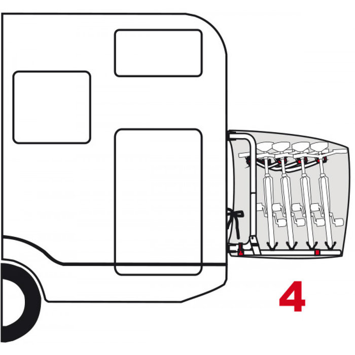 Fiamma Fiamma Bike Cover S 4 Fietsen Achterwand