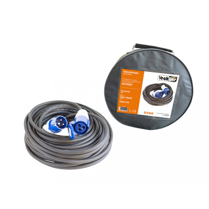 Vechline Vechline Verloopkabel 3x2,5² CEE-CEE Contra 25m